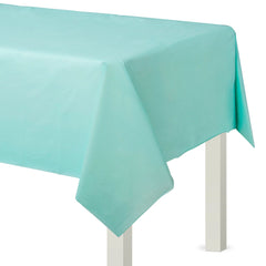 Robins Egg Blue Flannel Back Table Cover