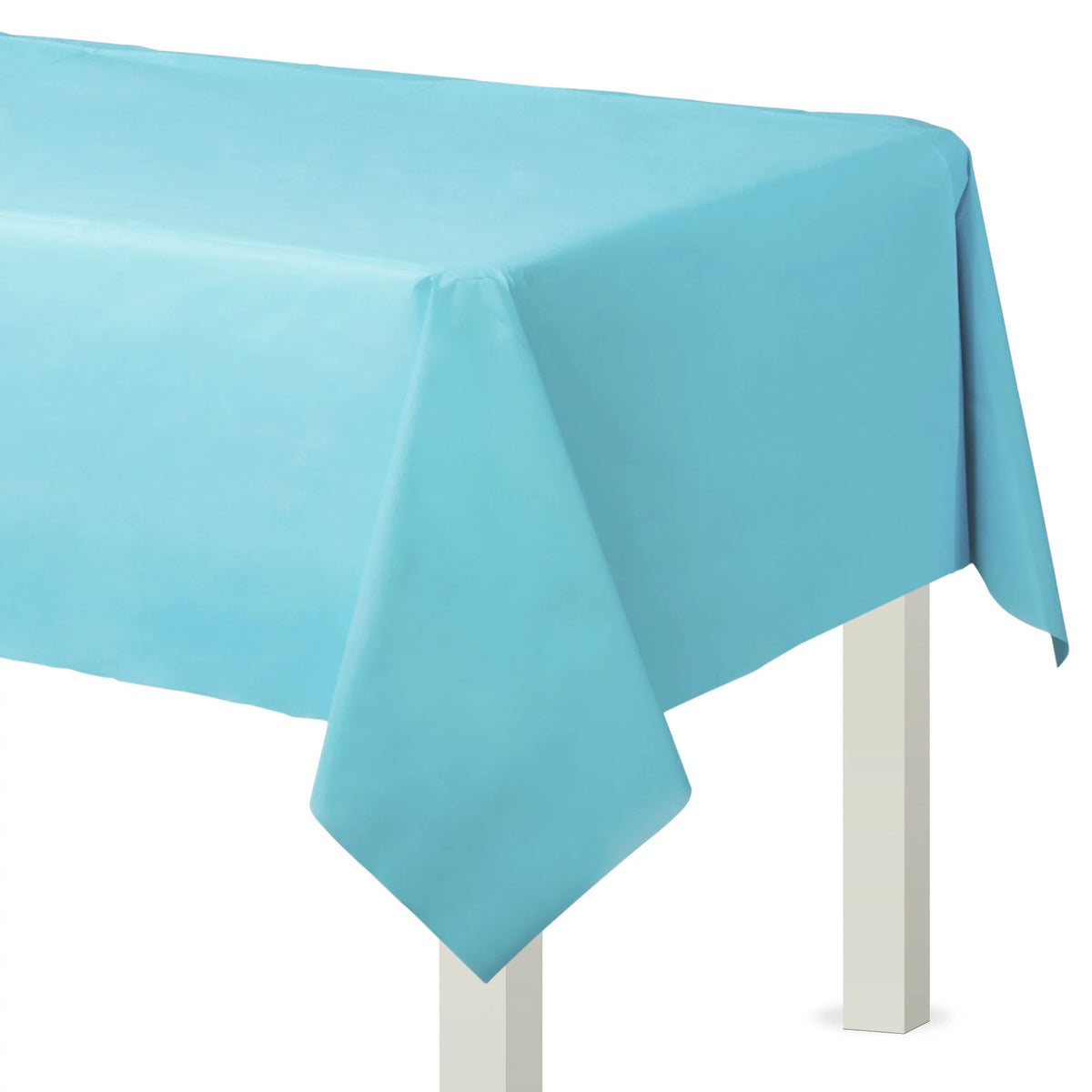 Caribbean Blue Flannel Backed Table Cover