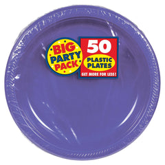Big Party Pack Plastic Dinner Plates, 10-inch, 50-pk