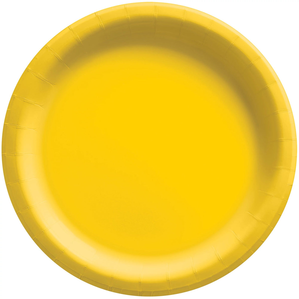Vibrant Yellow 6.75-inch Round Paper Plates, 50-pk