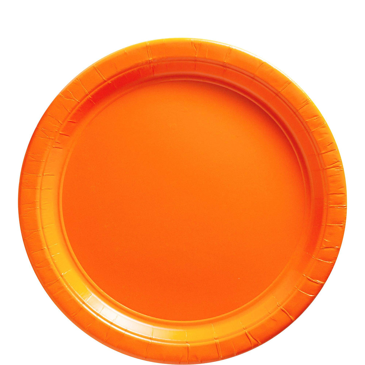 Vibrant Orange 8.5-inch Round Paper Lunch Plates, 50-pk