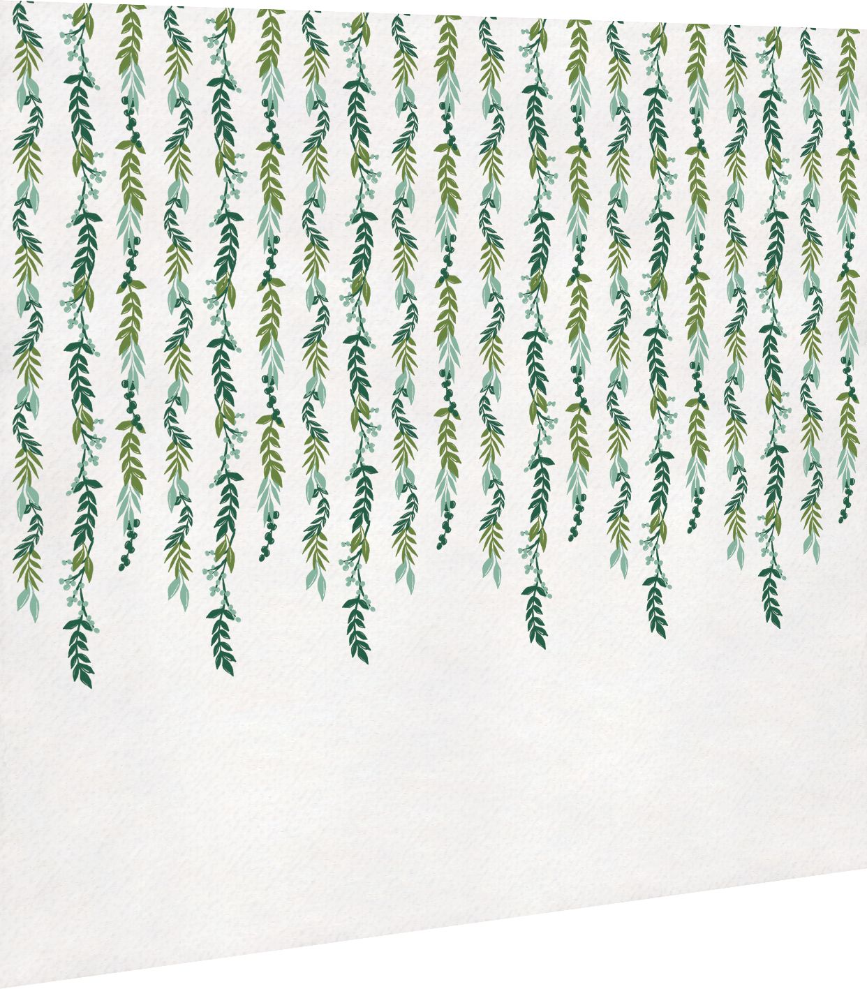 Love & Leaves Scene Setter, Green/White, 65-inch