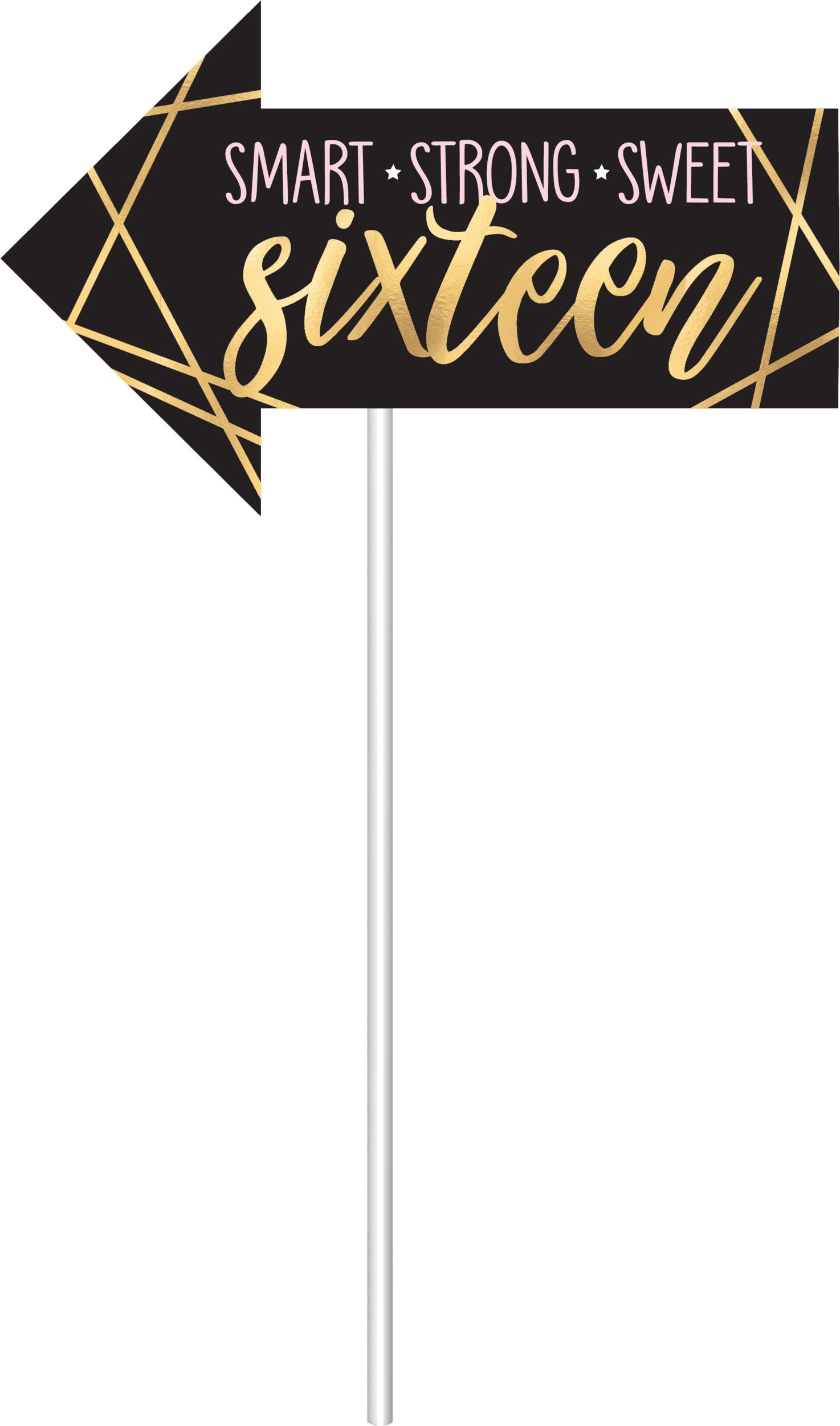 Happy Birthday Scene Setter with Props, Gold/Pink, 77-inch, 14-pk