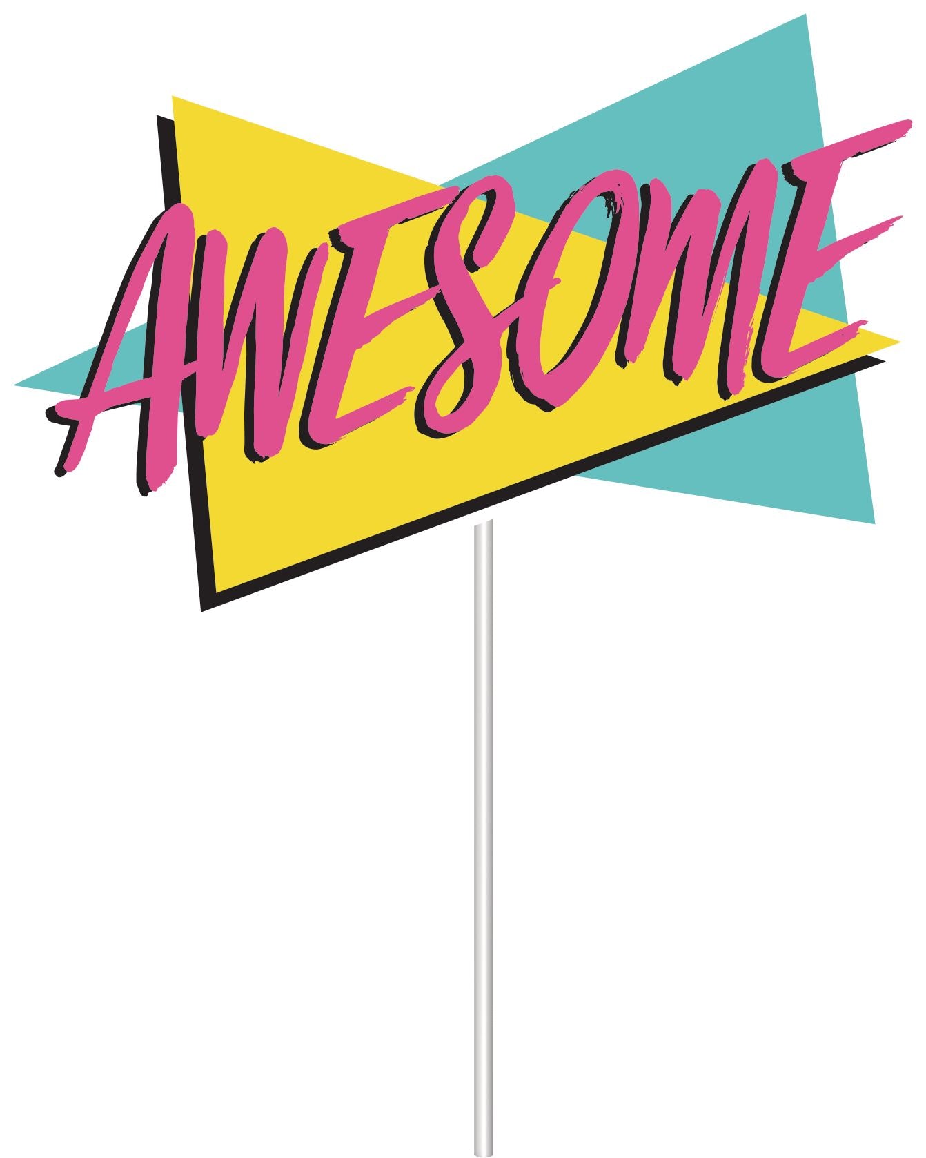 Awesome 80s Scene Setter, Photo Props, 65-inch, 14-pk