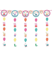 Peppa Pig Hanging Garland Banner, Pink/Blue, 10-foot