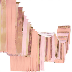 Rose Gold Foil & Tissue Ceiling Hanging Garland, 12-foot