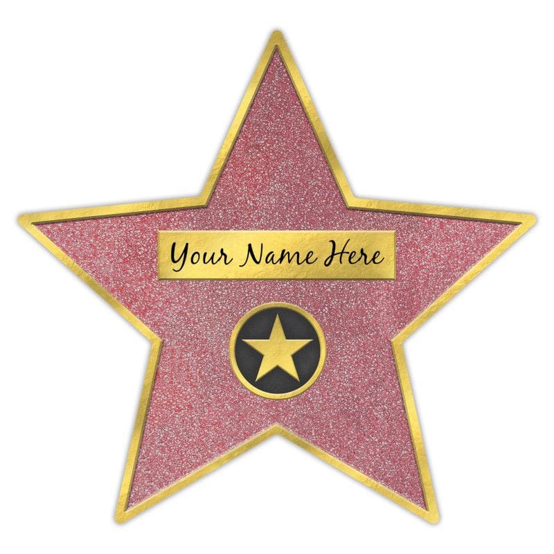 Awards Night Star Decal, Pink/Gold, 15.25-inch, 8-pk