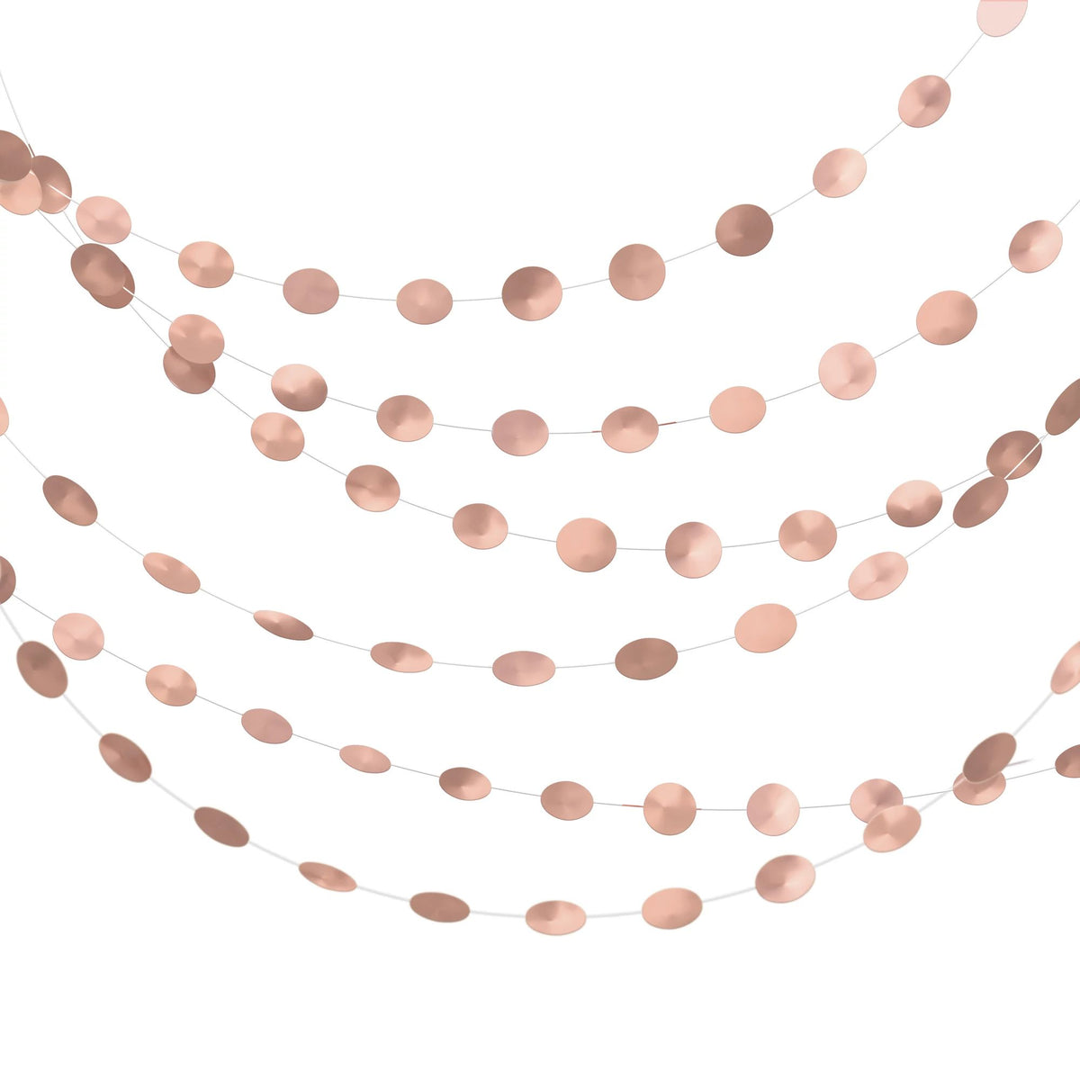Rose Gold Metallic String Decorations, 6-pk