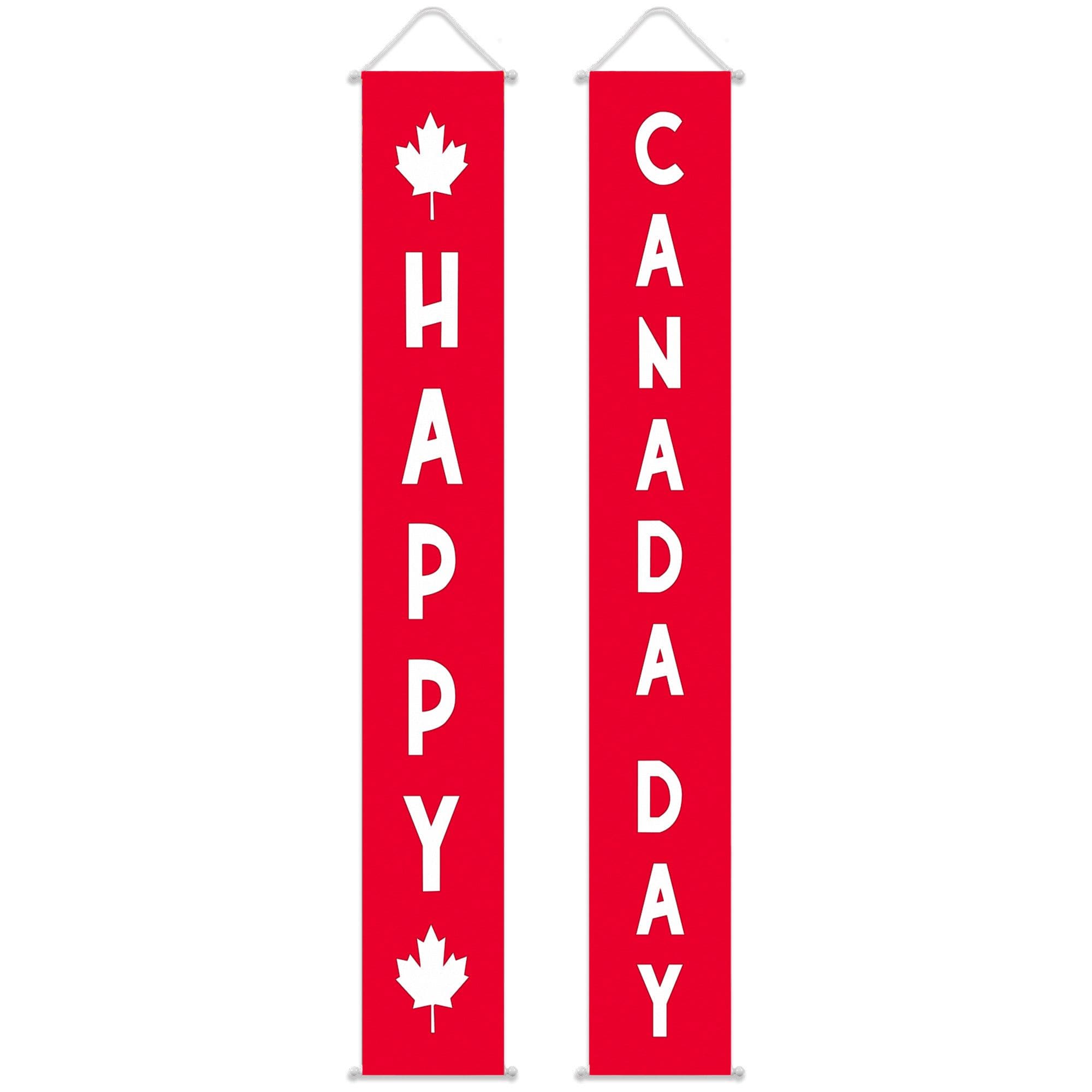 Canada Day Hanging Wall & Door Banner, Red, 18 inch, 2-pk