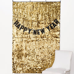 Happy New Year Paillette Backdrop Set