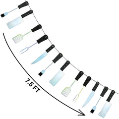 Summer BBQ Utensil Banner, 7.5-ft
