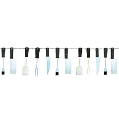 Summer BBQ Utensil Banner, 7.5-ft