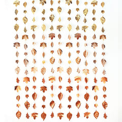 Metallic Leaves Hanging String Backdrop, Bronze/Gold