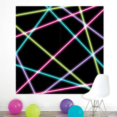 Retro Glow 80s 90s Scene Setter Decoration Kit