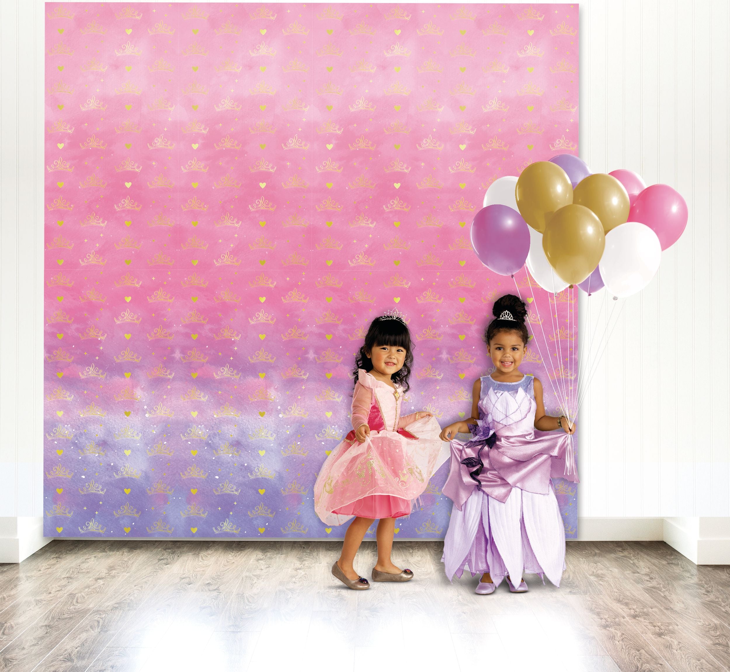 Disney Princess Once Upon A Time Scene Setter, Pink/Purple, 48 inch, 2-pk