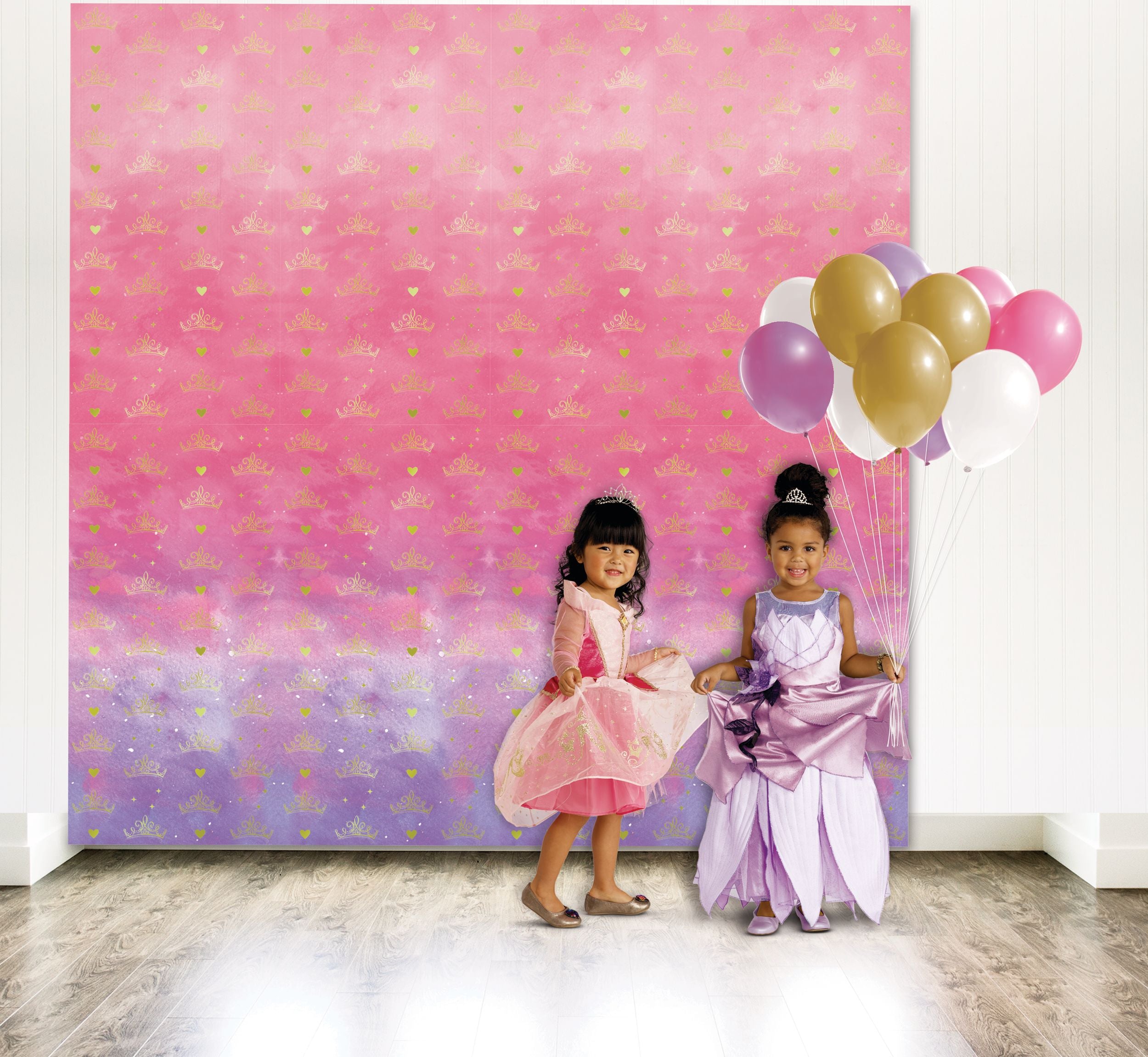 Disney Princess Once Upon A Time Scene Setter, Pink/Purple, 48 inch, 2-pk