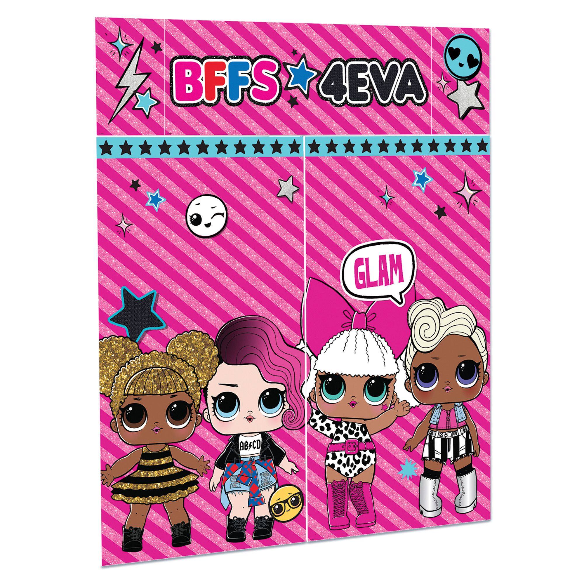 L.O.L. Surprise! BFFs 4Eva Scene Setter, Pink, 14.5-inch, 3-pk