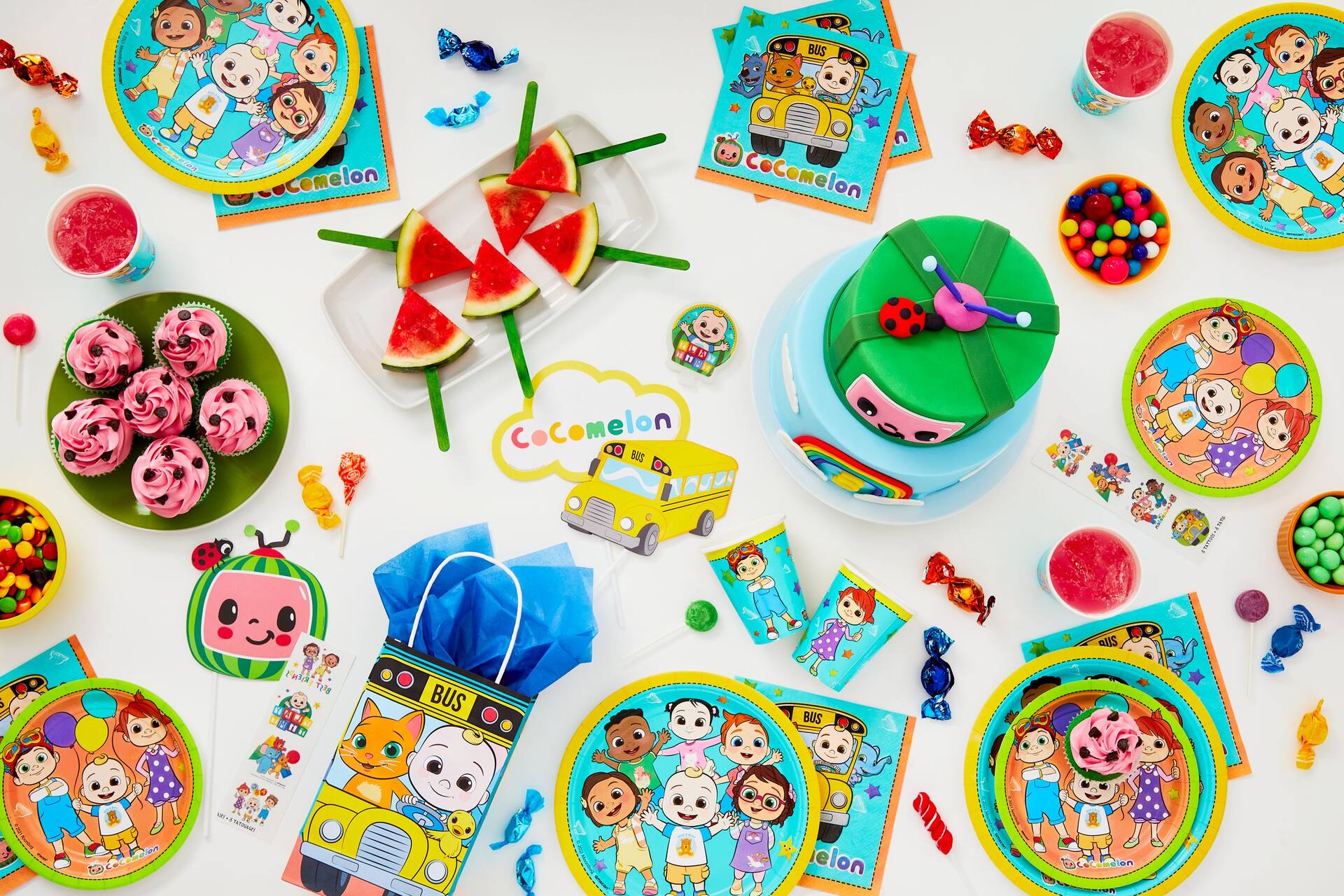 CoComelon Scene Setter, Photo Props, Multi-Colored, 14.75 inch, 16-pk