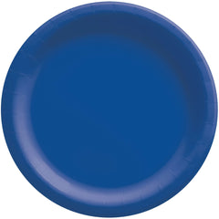 Royal Blue 10-inch Round Paper Dinner Plates, 50-pk