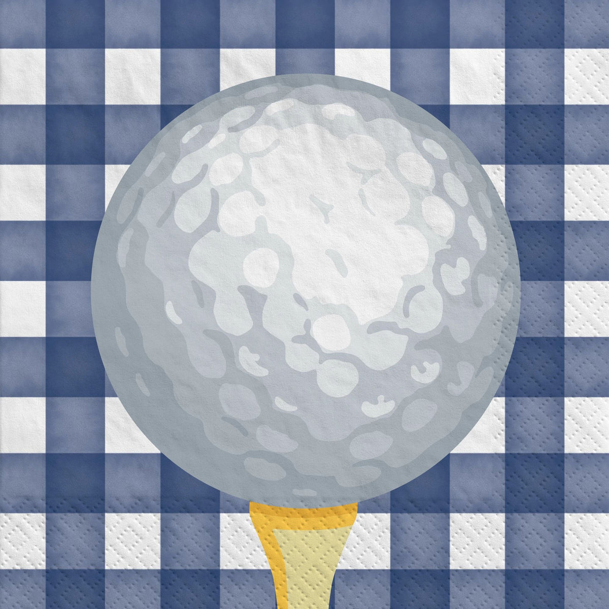 Golf "Hole in One" Lunch Napkins, Blue/White, 6.5-inch, 40-pk