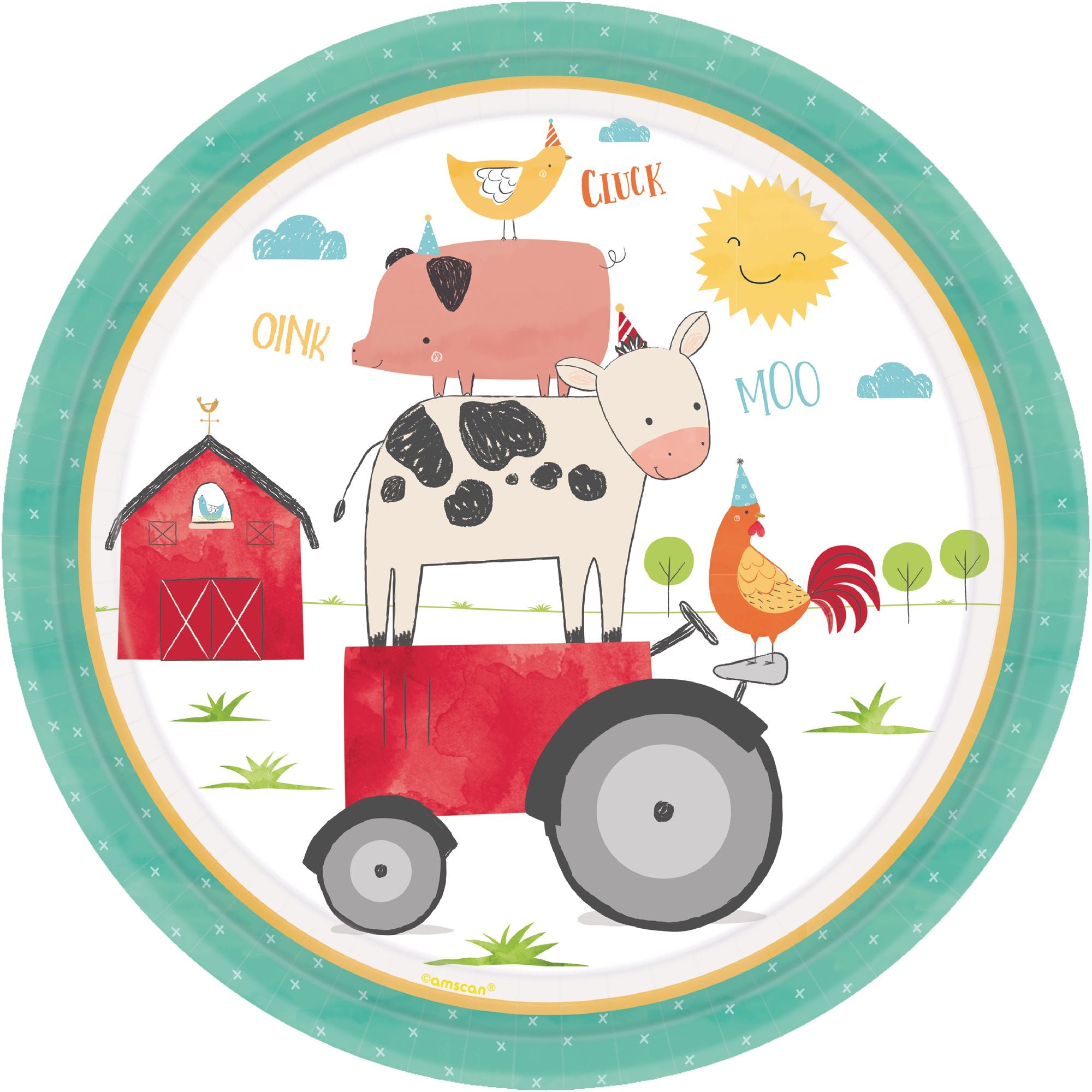 10.5-inch Friendly Farm Dinner Paper Plates, 18-pk