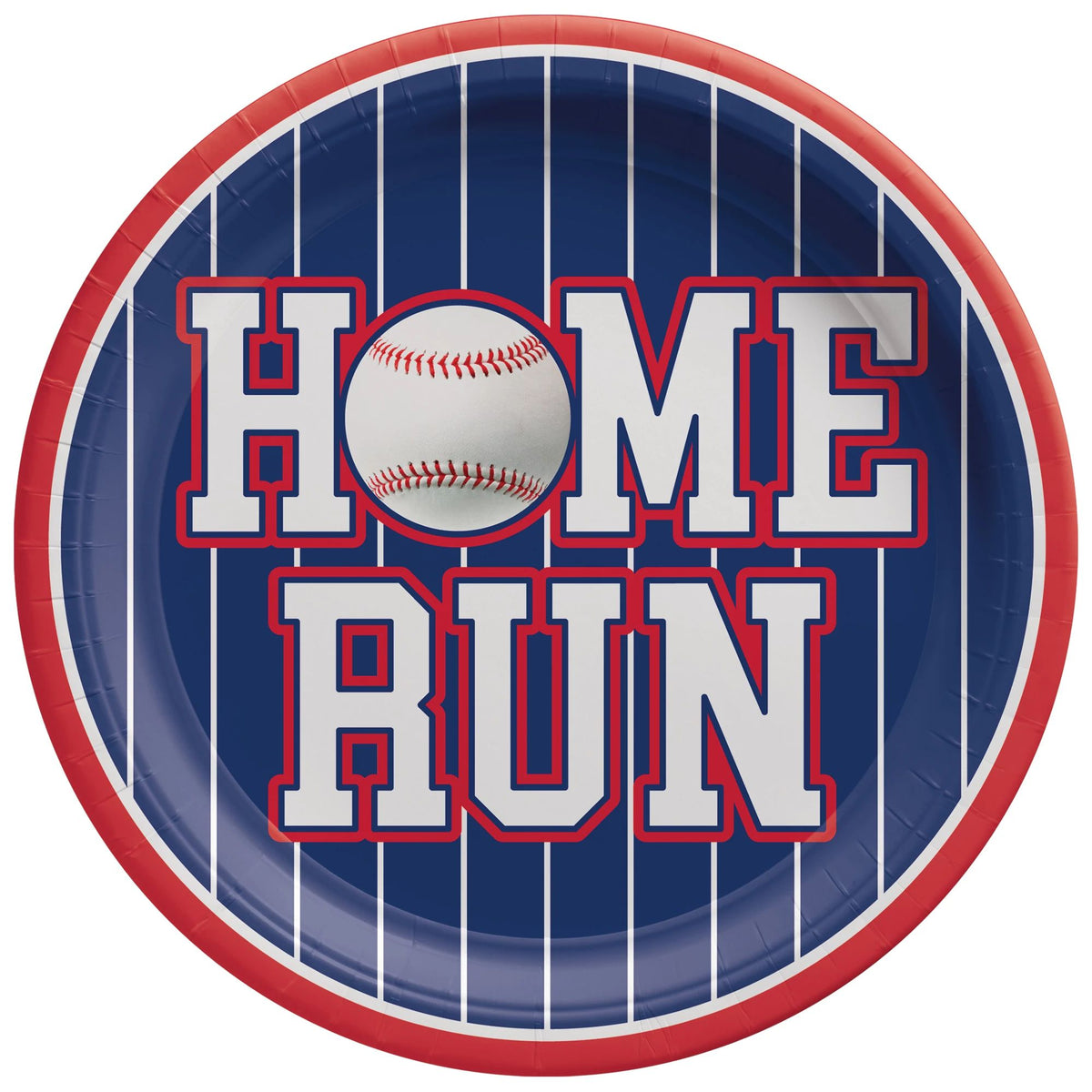 Home Run Baseball Party Paper Plates - 7-inch Round, 20ct