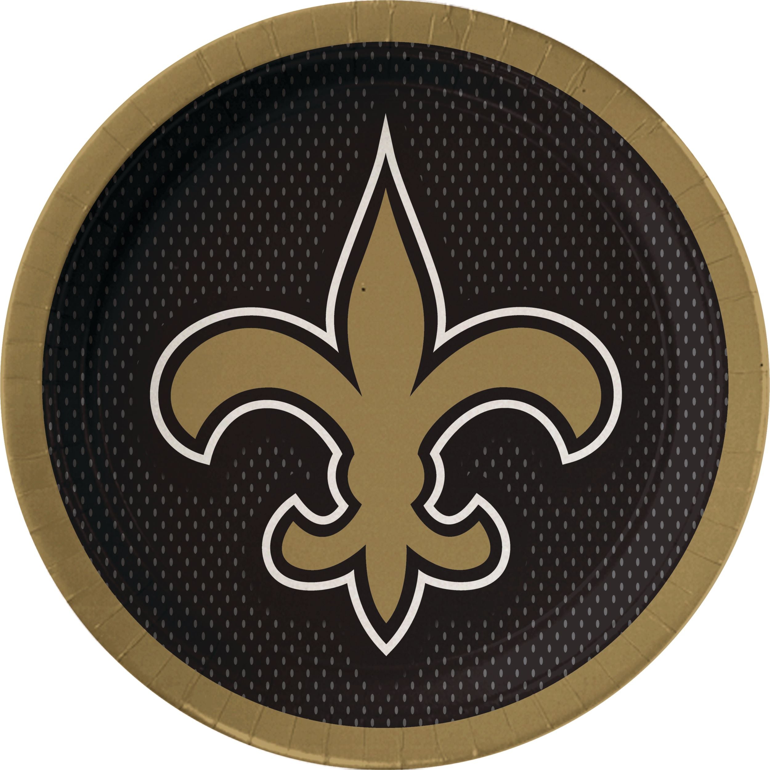 9-inch New Orleans Saints Lunch Paper Plates, 18-pk