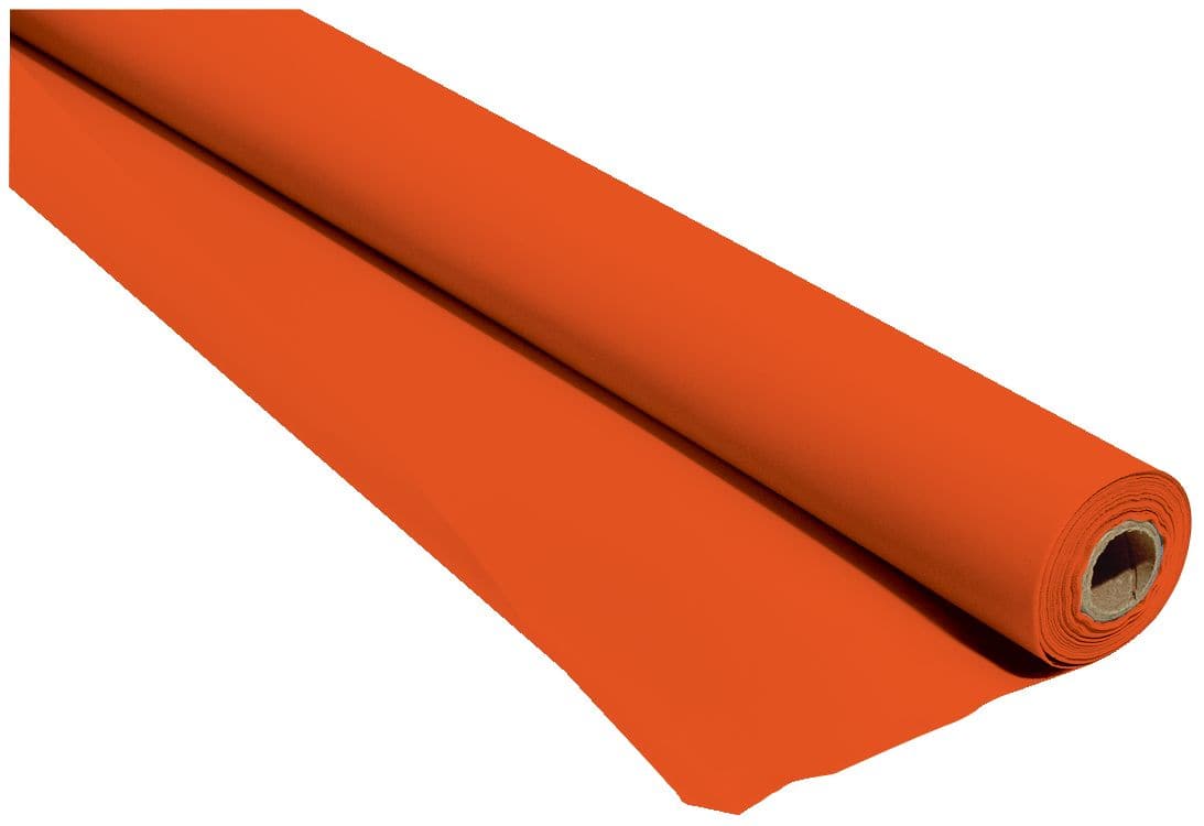 Orange Plastic Table Cover Roll, 40 inch x 100 foot