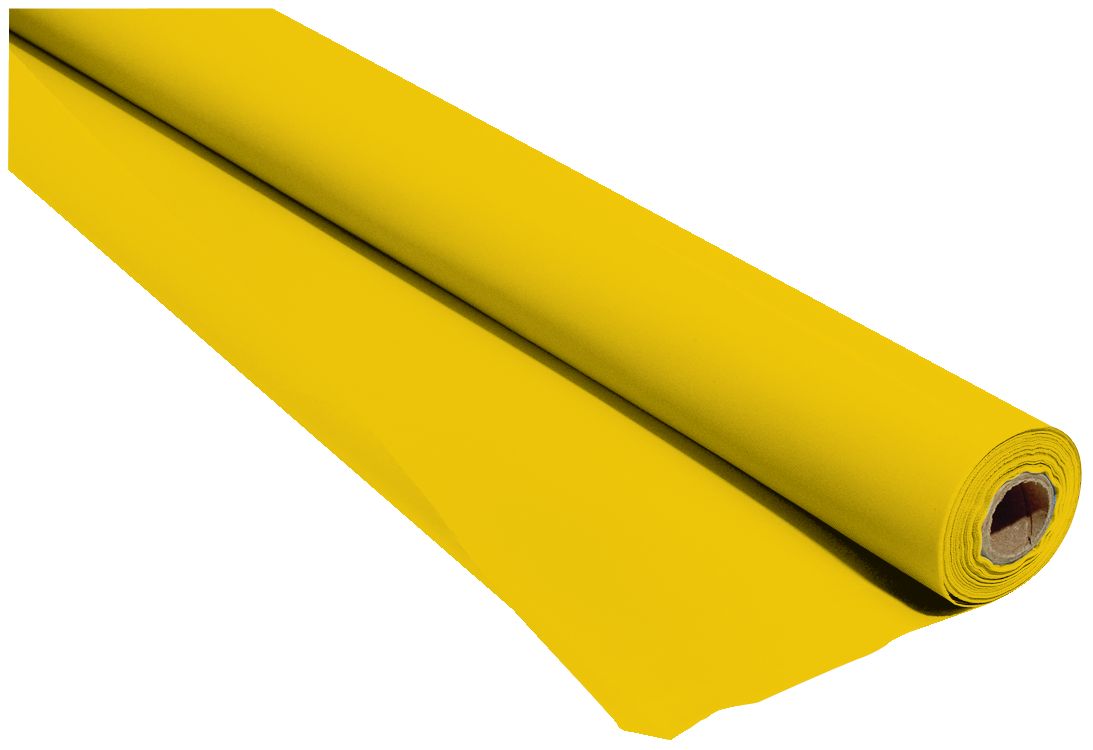 Yellow Plastic Table Cover Roll, 40 inch x 100 foot