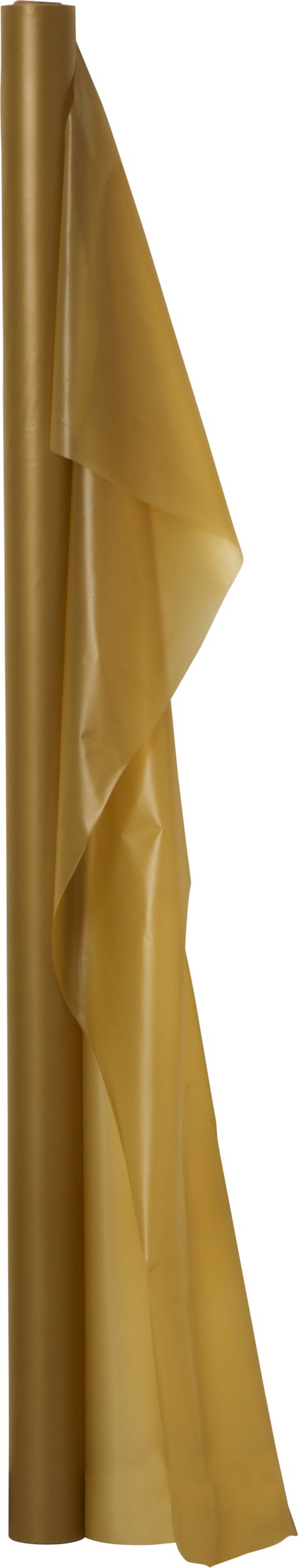 Gold Plastic Table Cover Roll, 40 inch x 100 foot, Reusable