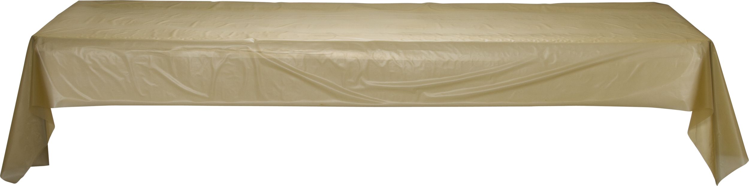 Gold Plastic Table Cover Roll, 40 inch x 100 foot, Reusable
