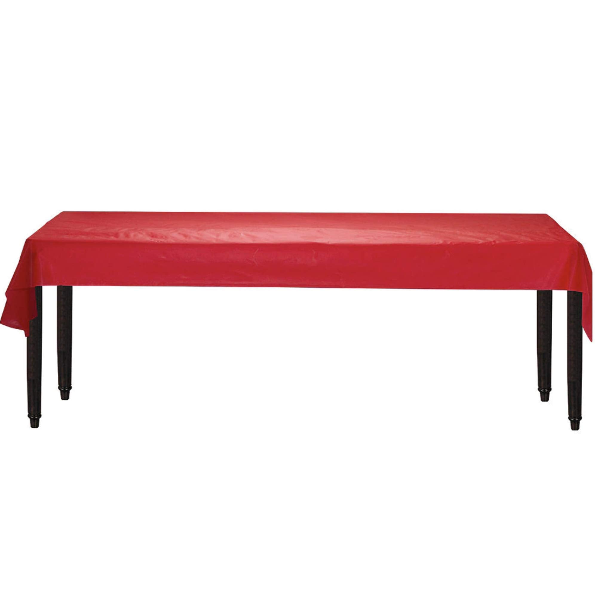 Apple Red Plastic Table Roll - 40 x 100'