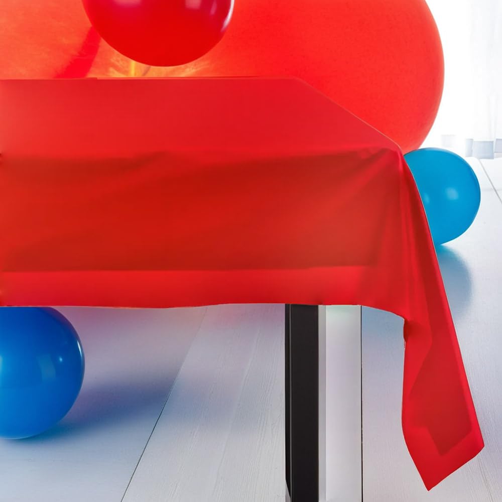 Apple Red Plastic Table Roll - 40 x 100'