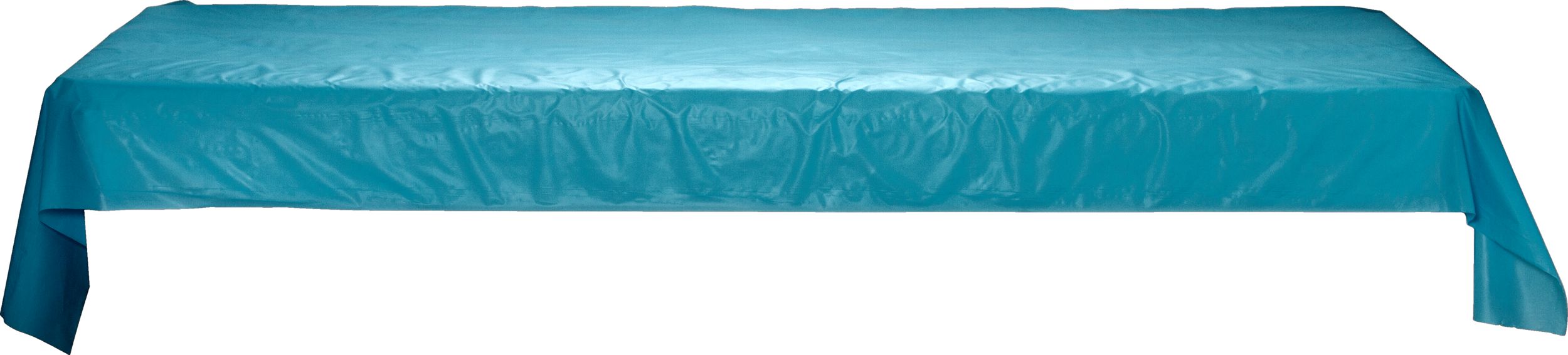 Caribbean Blue Plastic Table Cover Roll, 40 inch x 100 foot