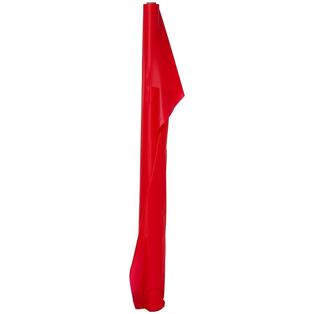 Jumbo Apple Red Plastic Table Cover Roll - 40 x 250'