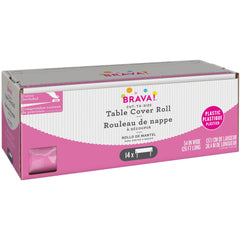 Bright Pink Plastic Table Cover Roll, 40 inch x 126 foot