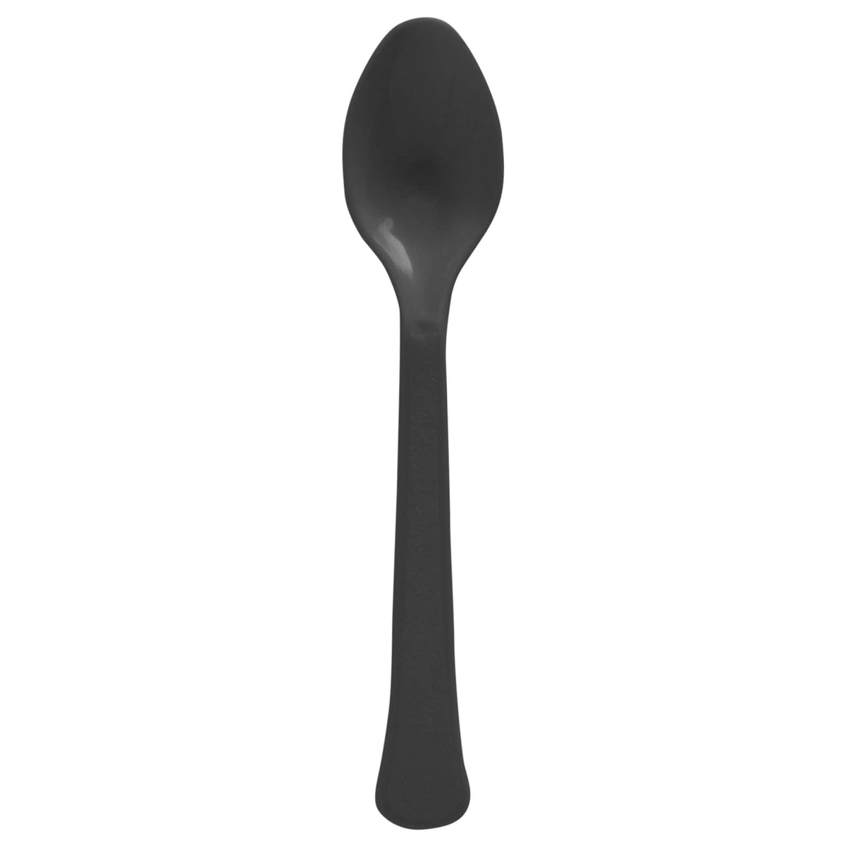 Heavy-Duty Black Plastic Spoons, 50 Count