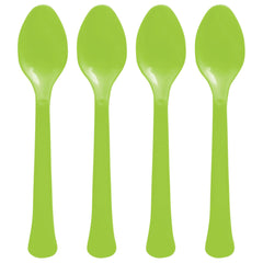 Kiwi Green Plastic Spoons - Solid Color Collection, 50-pk