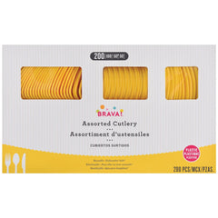 Yellow Sunshine Assorted Plastic Cutlery Set