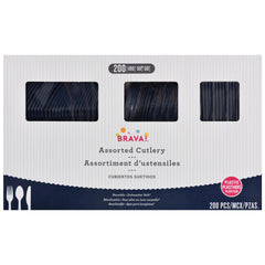 True Navy Plastic Cutlery Set - Assorted