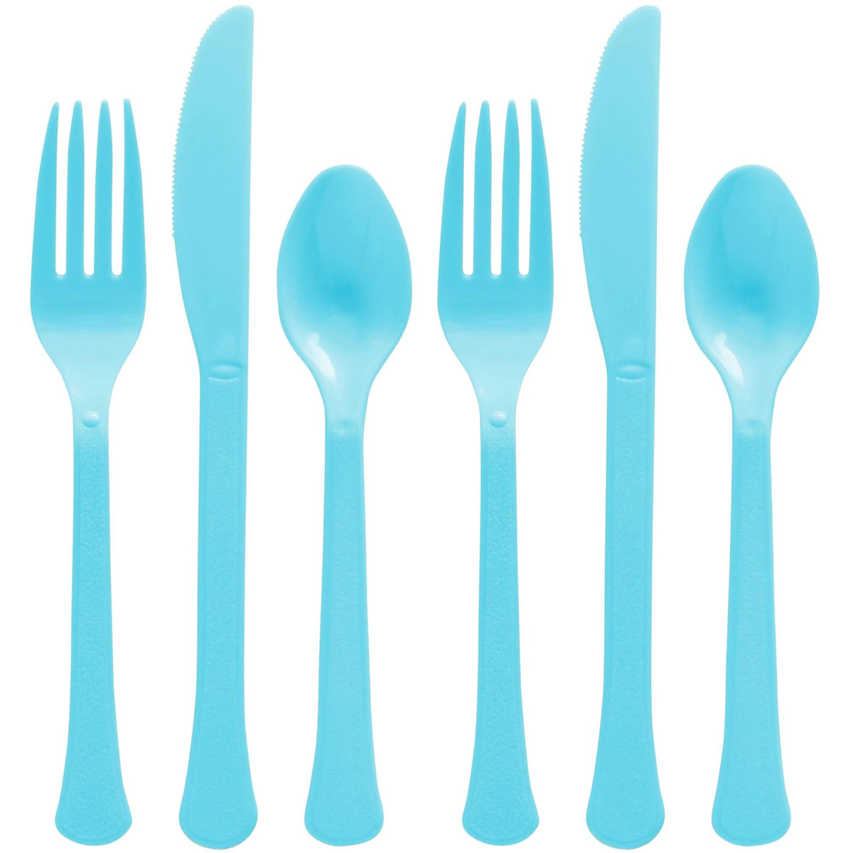 Caribbean Blue Assorted Plastic Cutlery Set