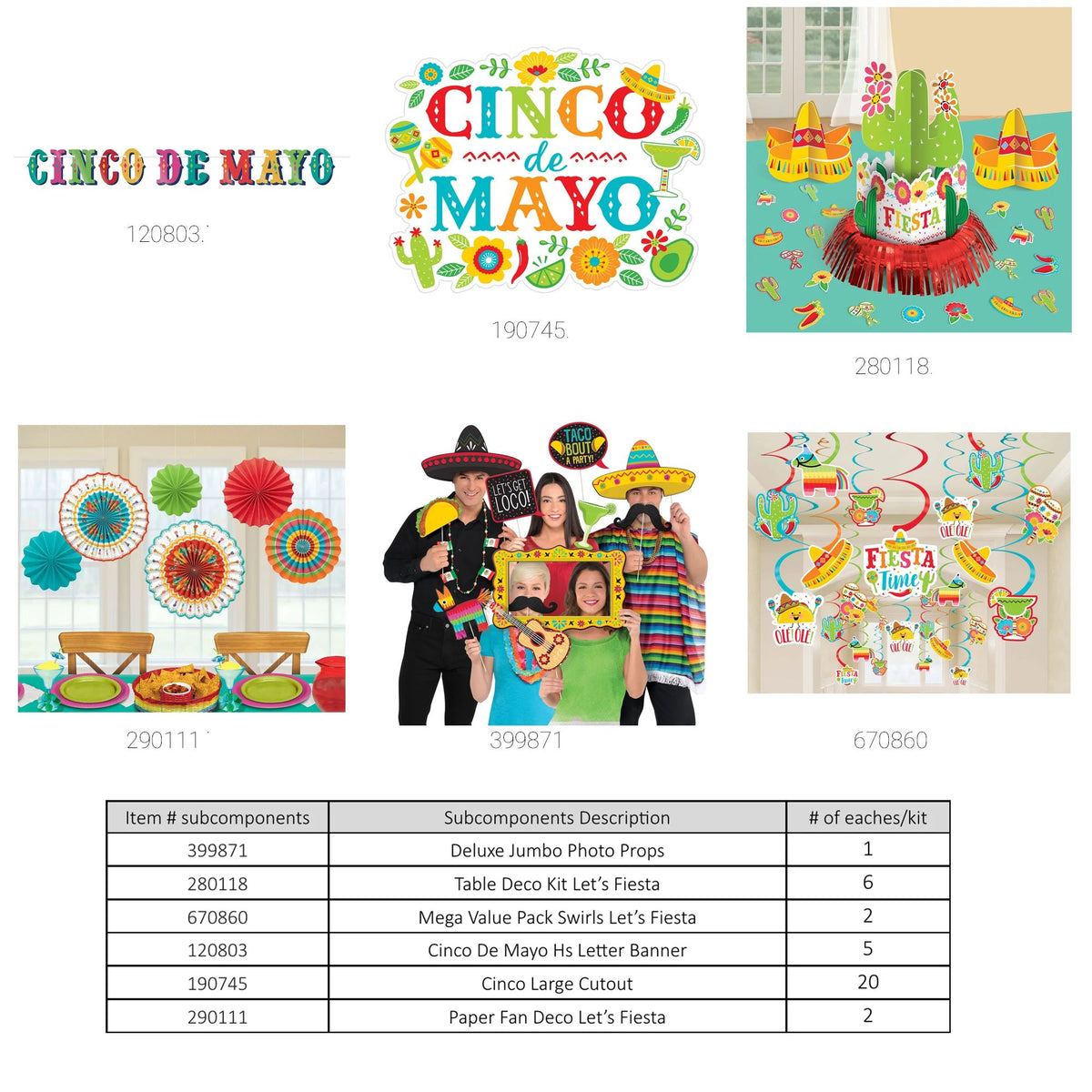 Vibrant Cinco de Mayo Party Decorating Kit