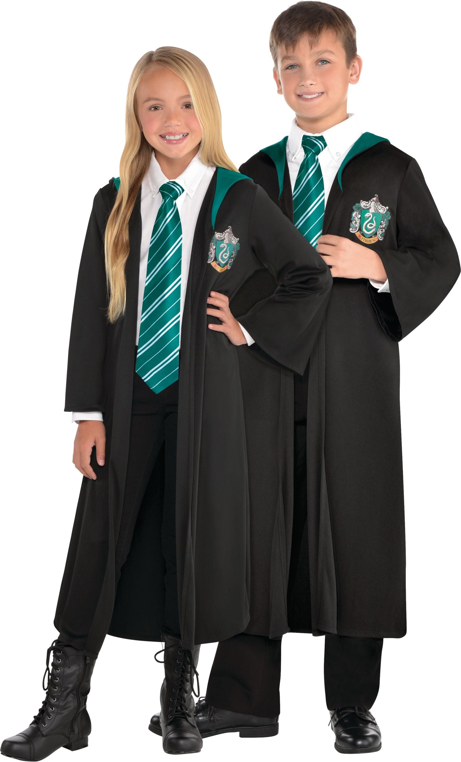 Kids' Harry Potter Slytherin Robe, Green/Black, Assorted Sizes