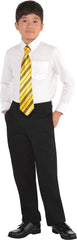 Harry Potter Hufflepuff Neck Tie, Yellow/Black Striped, One Size