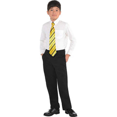 Harry Potter Hufflepuff Neck Tie, Yellow/Black Striped, One Size