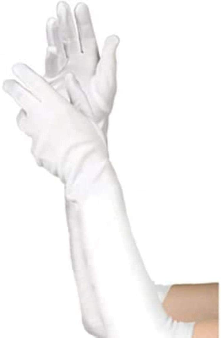 Children's Long White Costume Gloves