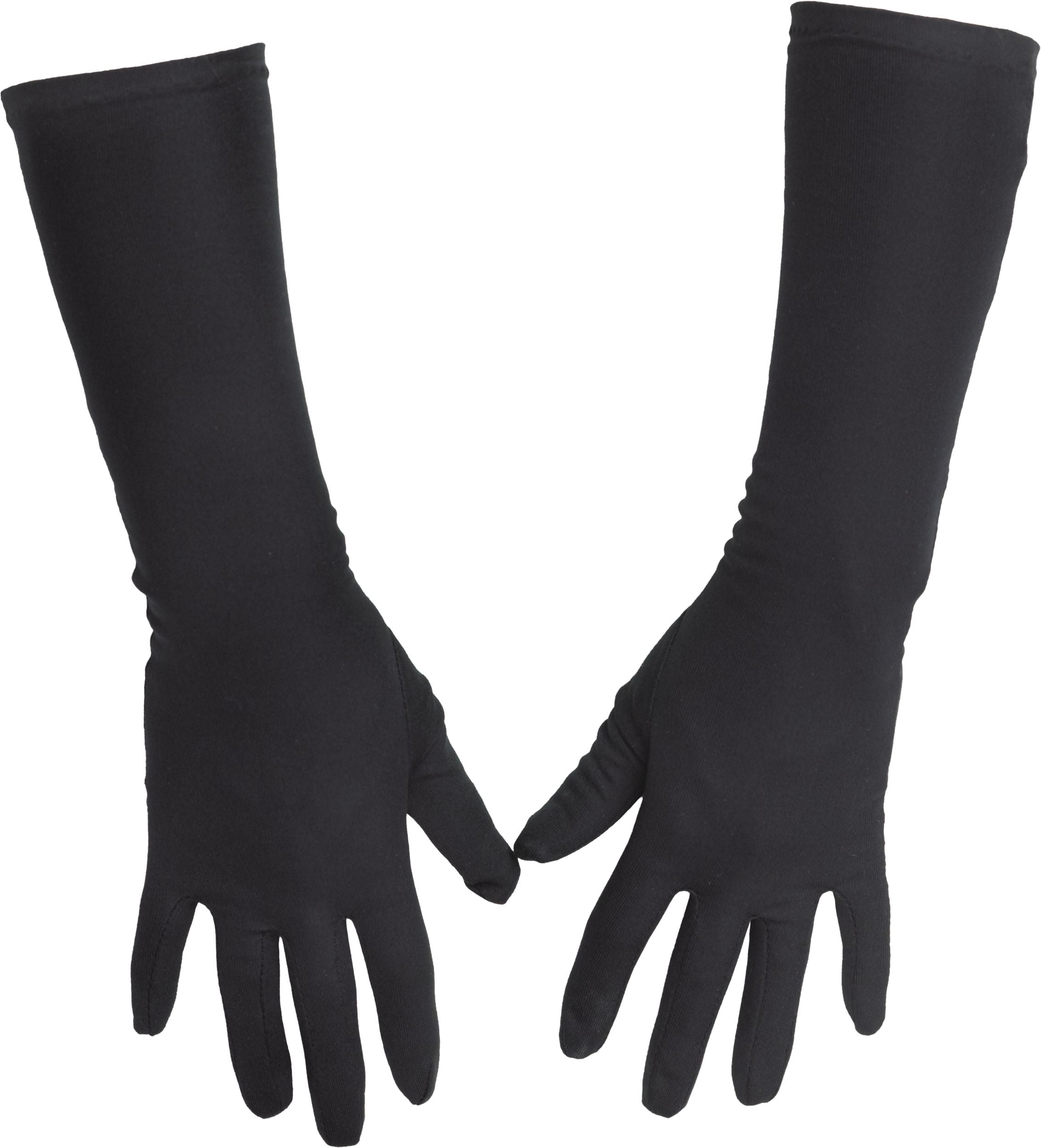 Kids' Elbow Long Gloves, Black, One Size, Wearable Costume Accessory