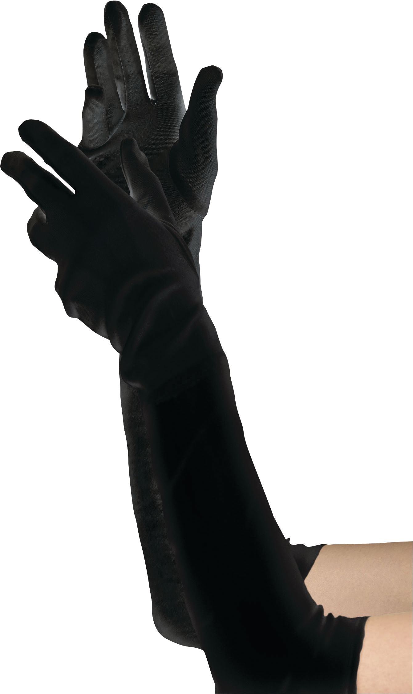 Kids' Elbow Long Gloves, Black, One Size, Wearable Costume Accessory