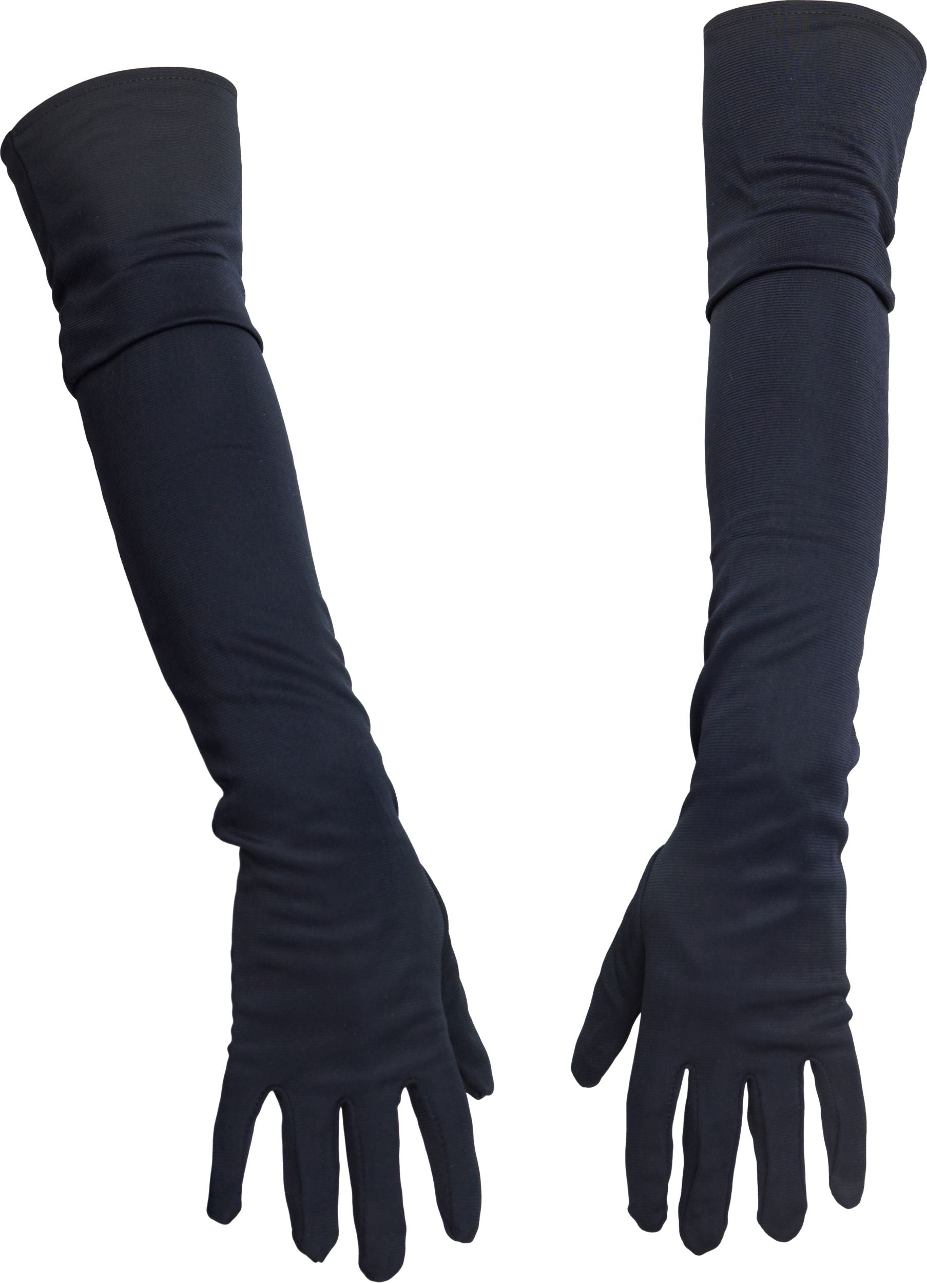 Adult Elbow Long Gloves, Black, One Size, Wearable Costume Accessory