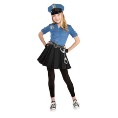 Girls' Police Officer Costume, Child Small 4-6